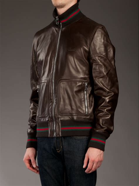 gucci jacket leather mens|vintage gucci leather jacket men's.